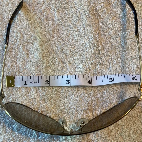 Prada Gold and Blackish Brown Aviator Sunglasses - Picture 5 of 15